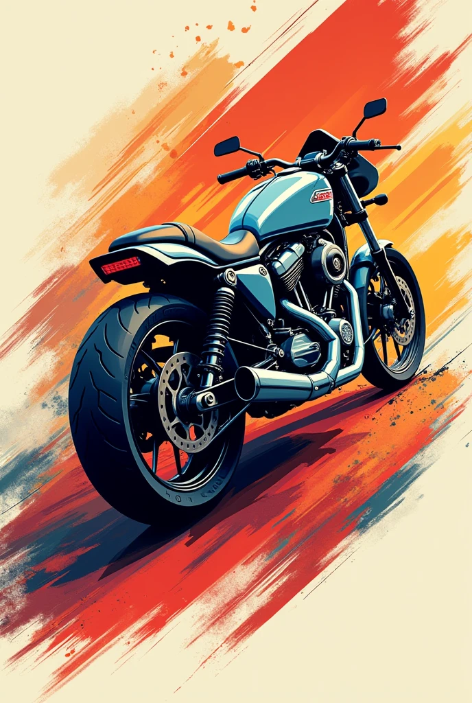 Writing print motorbike