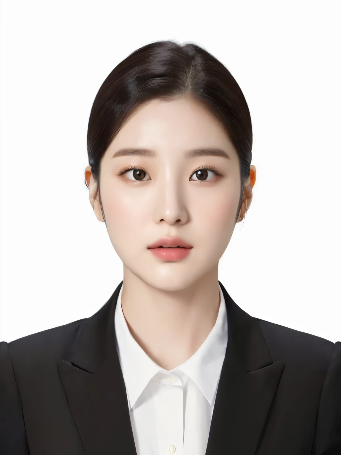 best quality, masterpiece, ultra high resolution, Close-up of a woman with long black hair and a black shirt, Jaeyeon Nam, Lee, Ji - Eun, Lee, Ji - Eun, Heonhwa Choi, Jinyoung Shin, Please park from the minute, Jiyoung Kwak, Young and lovely Korean face, Southeast Asian with a round face, Hwangse - It is, Korean female actresses, korean girl