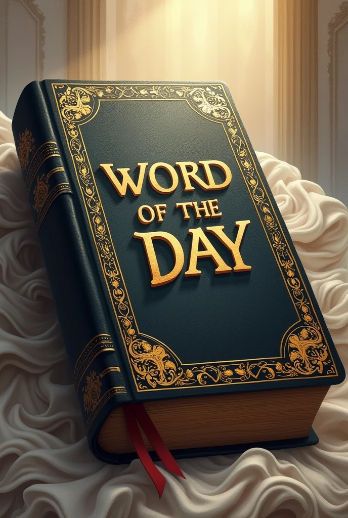 A Holy Bible, with a written word: "WORD OF THE DAY", image in drawing
