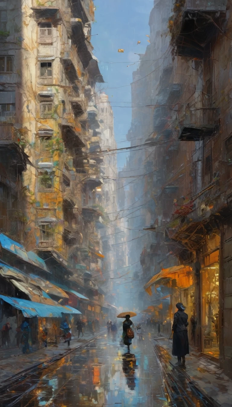 the restlessness of despair, art inspired by Wadim Kashin, Intricate Details, Oil

