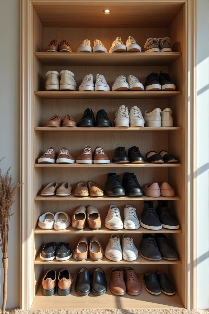 Closet with shoe rack 