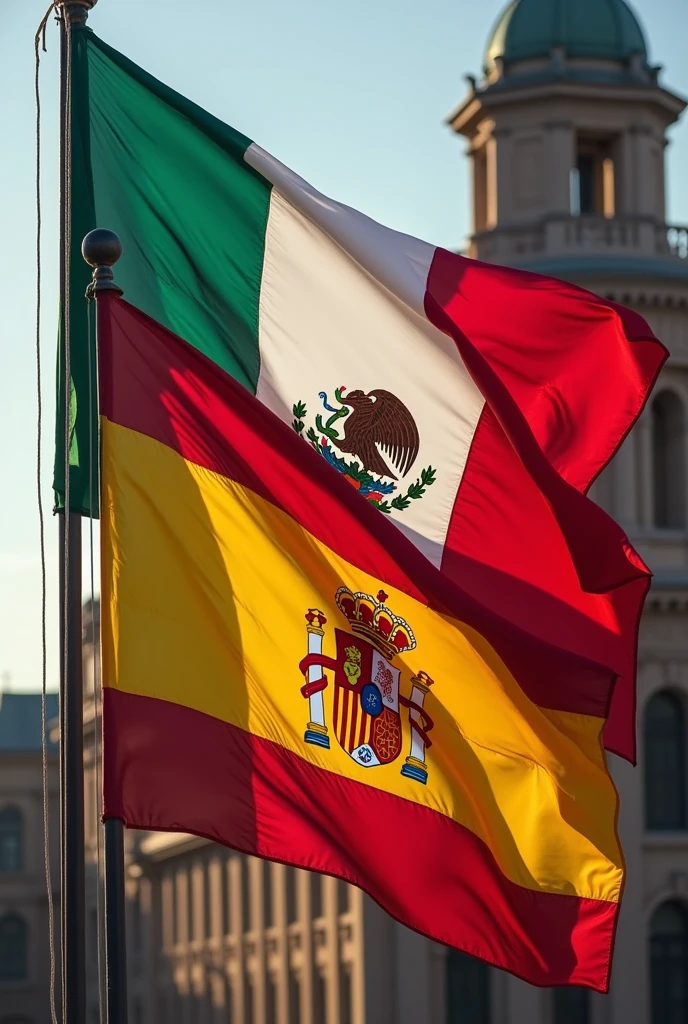 Flag of Spain, Italy and Mexico
