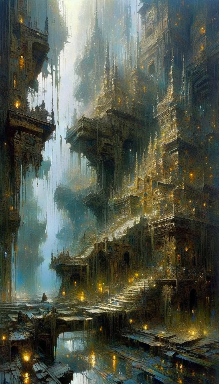 the restlessness of despair, art inspired by Wadim Kashin, Intricate Details, Oil