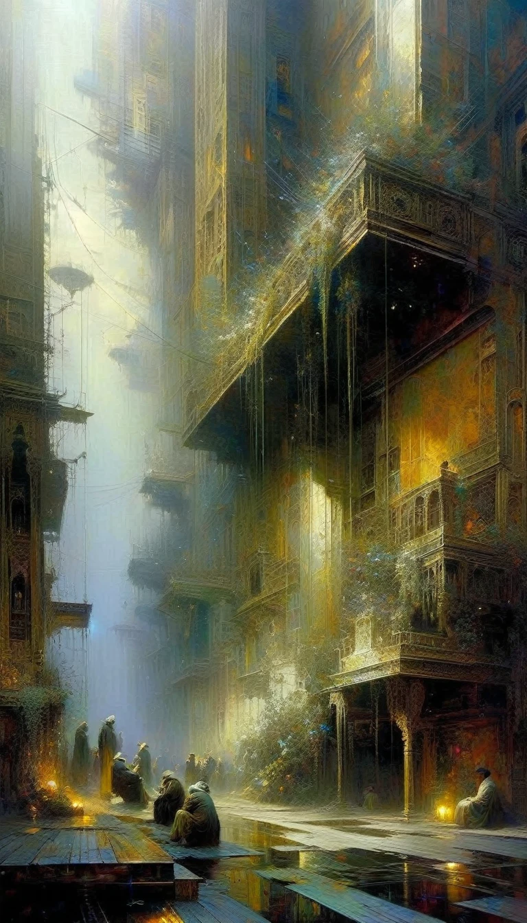 the restlessness of despair, art inspired by Wadim Kashin, Intricate Details, Oil