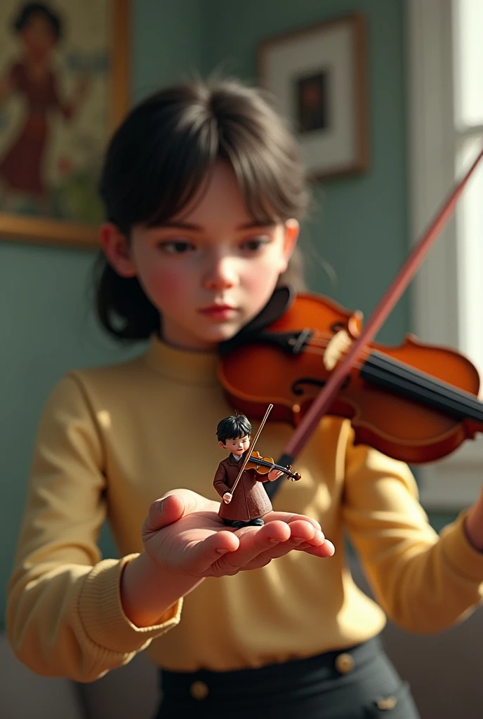 Make the person in the photo play the world&#39;s smallest violin 