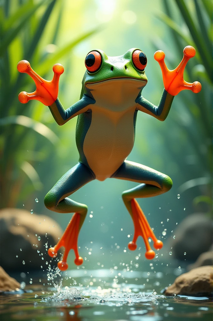 Jumping frog