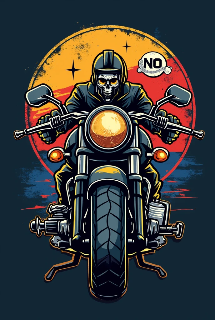 **Logo Creation for "No Copeo"**

We are looking for a logo design for a biker group called "No Copeo". The central idea of the logo is to combine several key elements:

- **Main elements**:
  - A beer or a bottle of whiskey.
  - A coffee bean.
  - The sign of medicine.
  - A tire.
-motorcycle chain and motorcycle engine

- **colors**: Must incorporate the blue colors, yellow and red, following the palette of the Colombian flag.

- **style**: Modern and biker style naker, with a touch that reflects the spirit of the group.

- **Name**: the text "No Copeo" should appear outside the logo, clearly legible