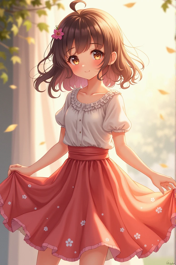 Delicious anime girl in a skirt 