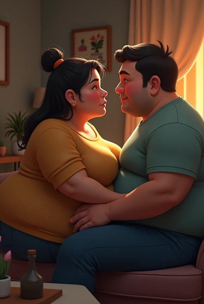 Henry Jones is thirty years old, always dresses elegantly and now binges on donuts while relaxing on the sofa in his living room. His fat is hardly contained by his clothes, he has huge tits, ass and belly