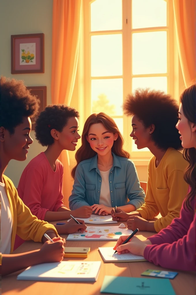 The invaluable encouragement and practical help from her friends, shown through their collaborative efforts.