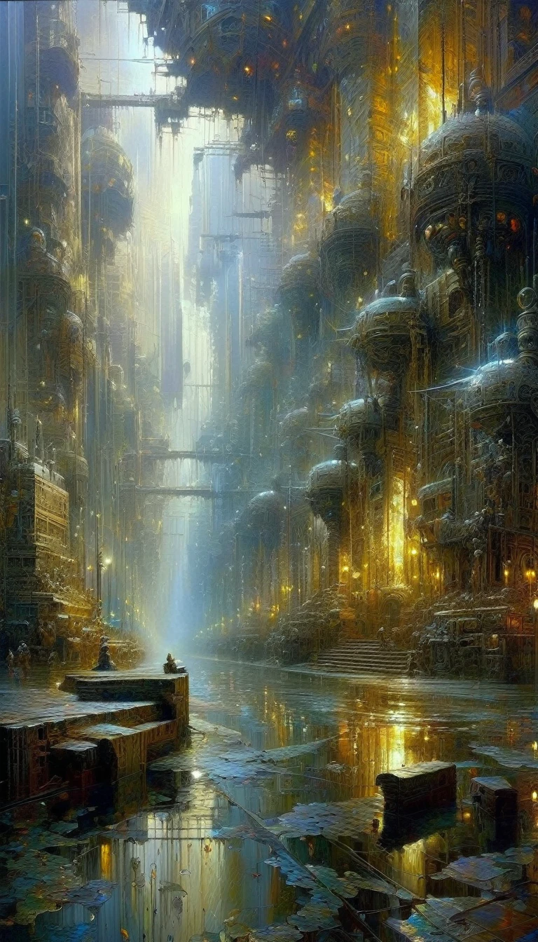the restlessness of despair, art inspired by Wadim Kashin, Intricate Details, Oil