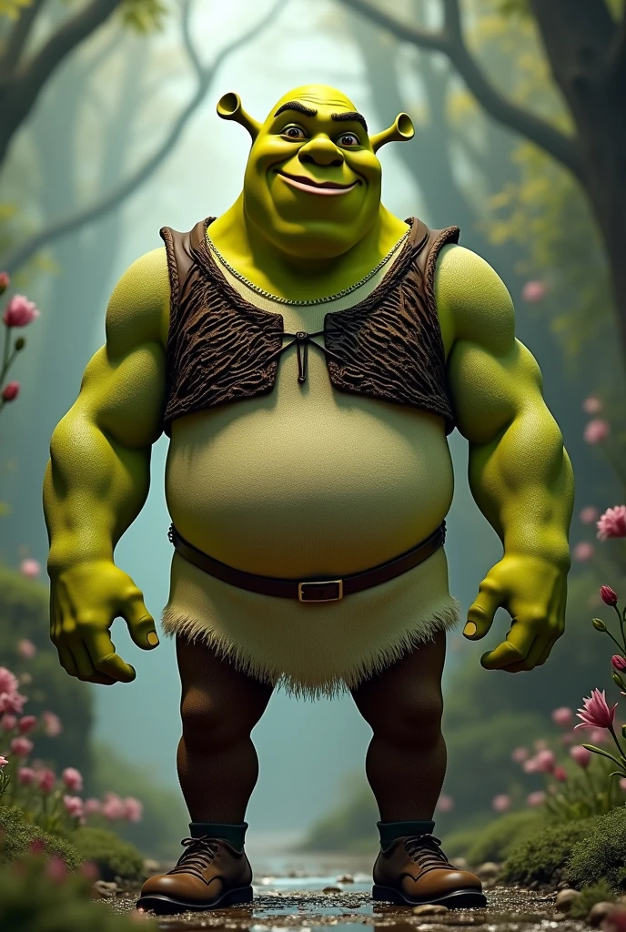 Kanye west with shrek body
