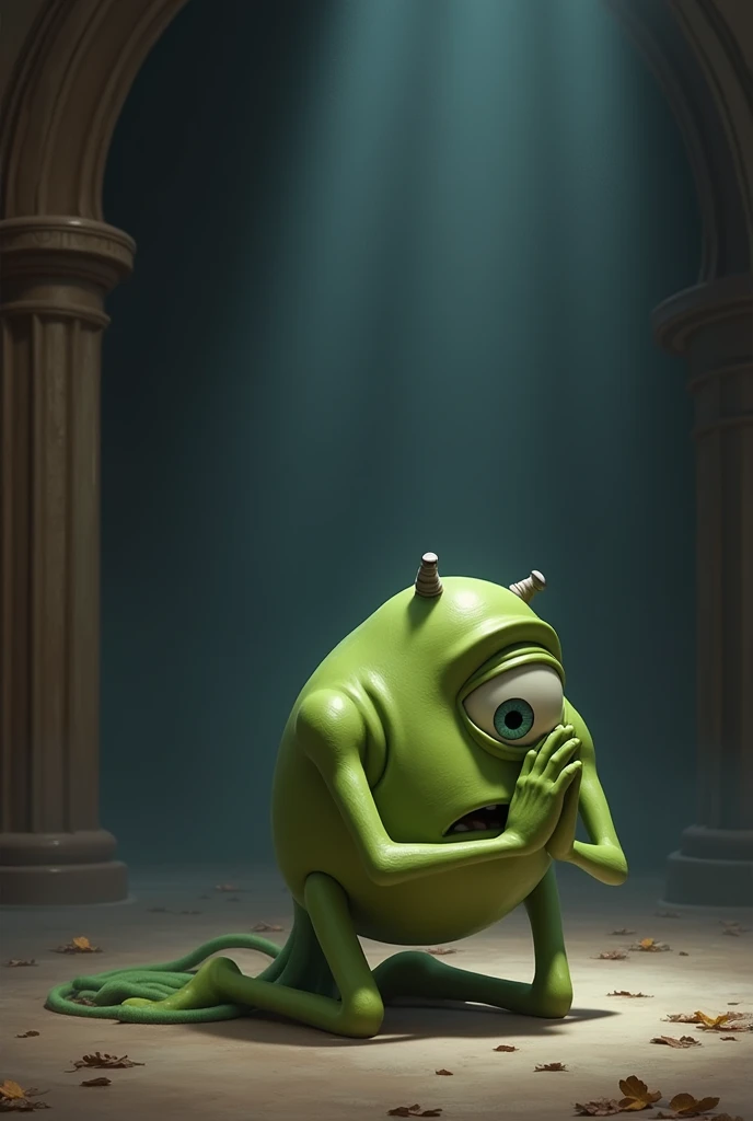 create Mike Wazowski praying