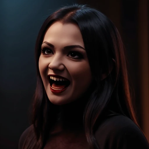 vampire showing long fangs