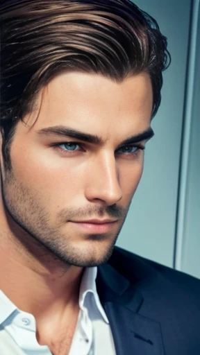 Handsome German man focus on face