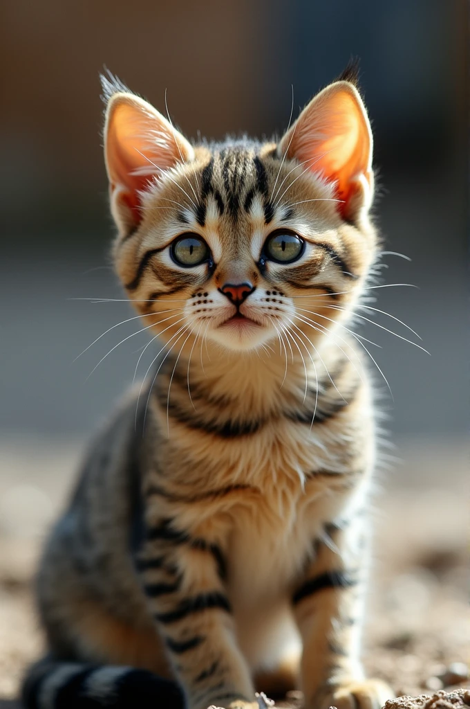 : The cat is described as "chibbi" (small) and "gareeb" (poor), which suggests it might be a stray or in need of food.