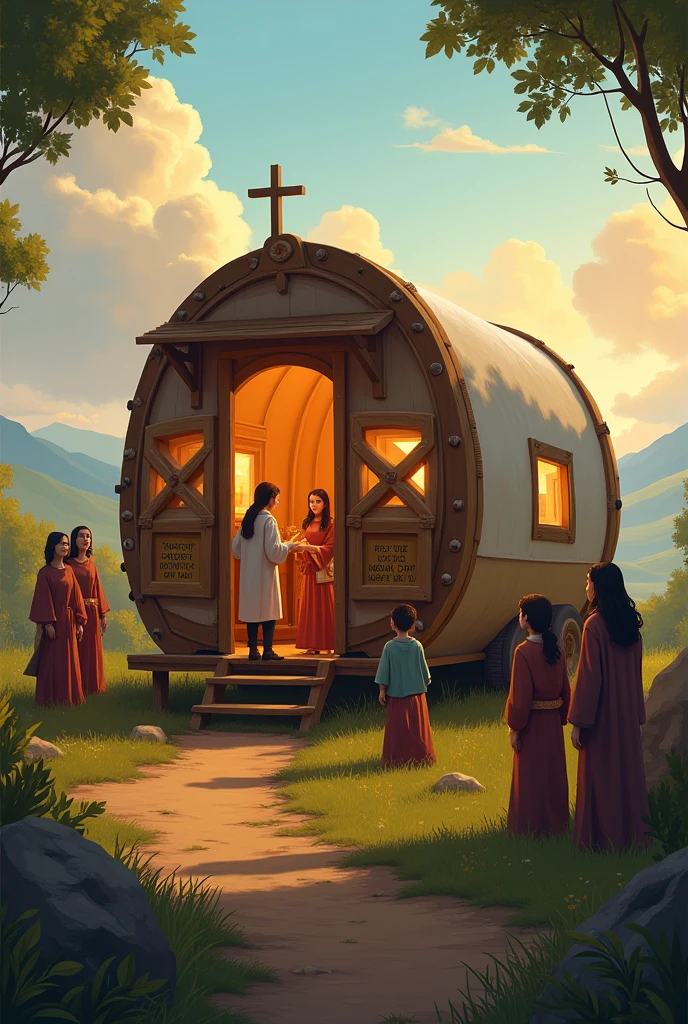 An image of a caravan for a religious youth gathering