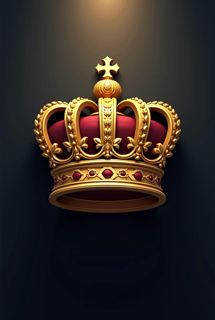 A logo for an online gaming guild, A logo consisting of the phrase "Filhos De Deus" placed on a golden crown, The design is minimalist, realistic and contains an effect of dimension, light and shadows.