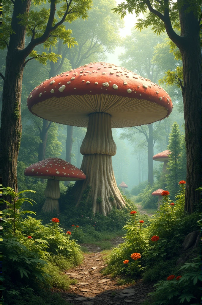 A mushroom around beautiful nature