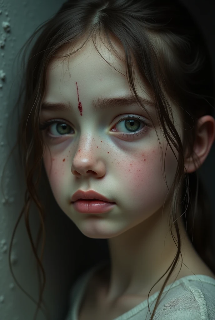 Certainly! Here’s a prompt for an image lines on forehead  of a  girl  premature aging 
