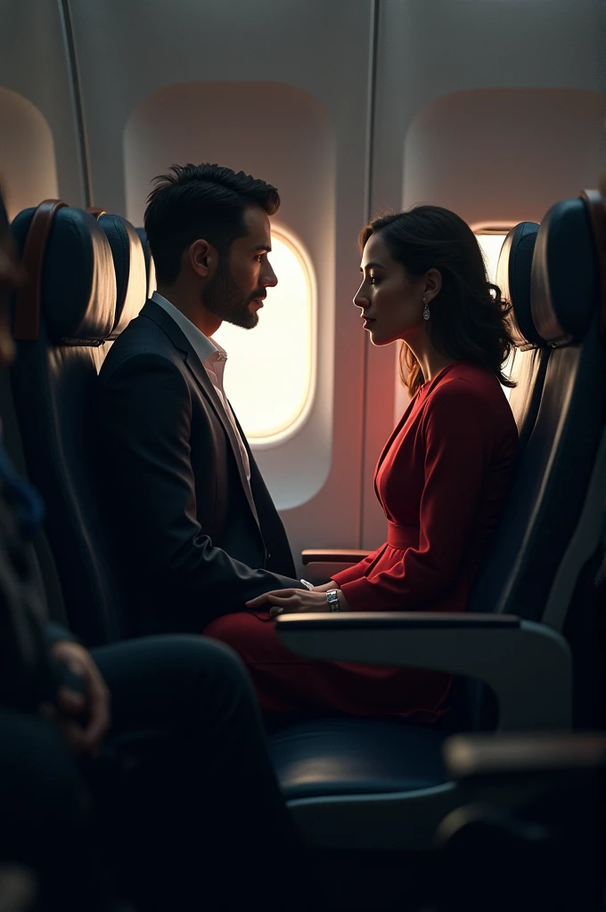 When a man and a woman travel on a plane
