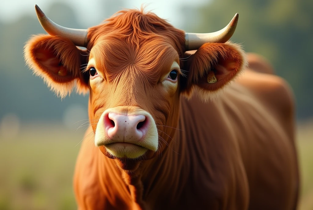 create the image of a cow with a fat, red, hot and realistic pussy.