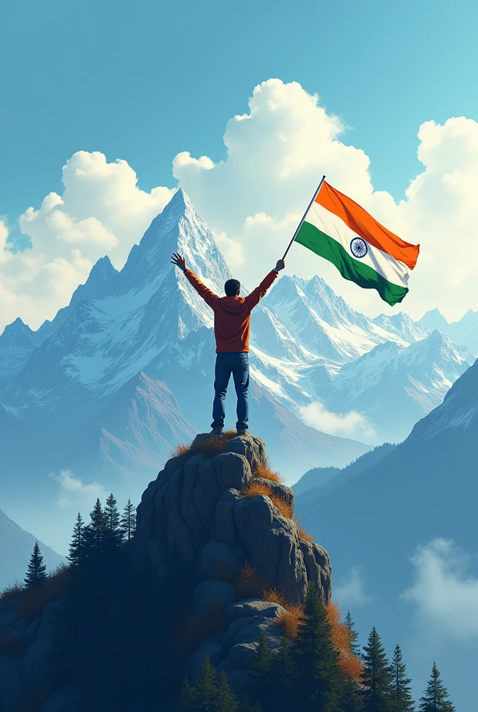 15 August happy independence day in India i successfully my life on mountain