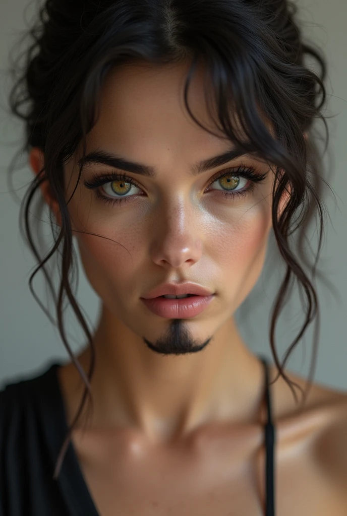 Sex woman with goatee