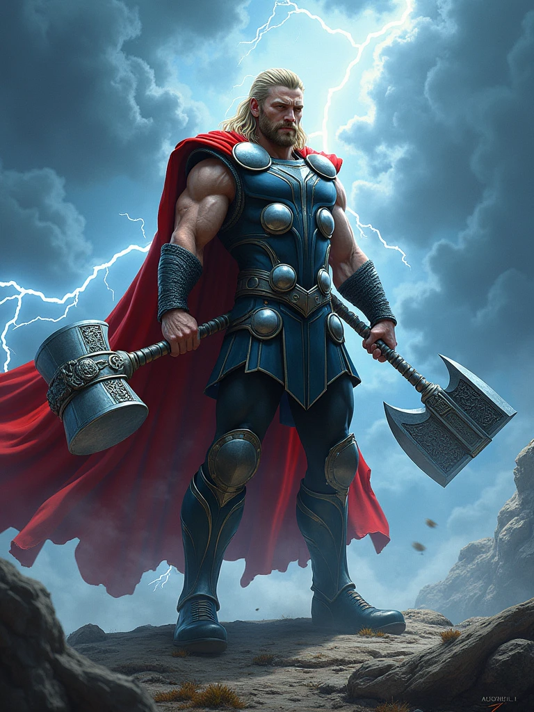 Thor's Mjolnir and Stormbreaker