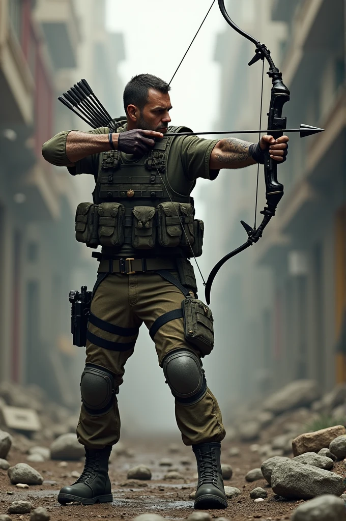 Call of Duty soldier aiming a bow and arrow
