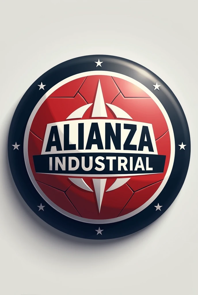 Design a football shield with the name alianza industrial and it should be round.