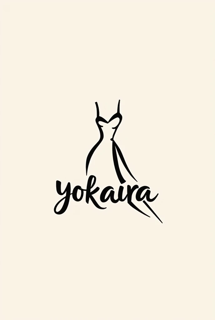 Create a logo of a dress and in the middle say Yokaira for an online clothing business that should be named Yokaira.