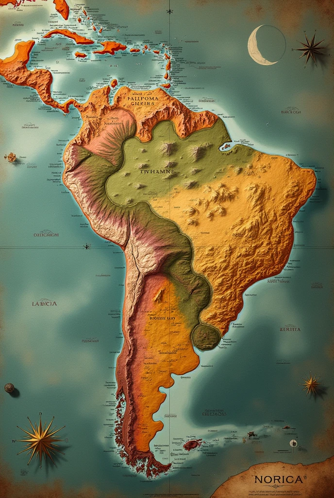 WORLD MAP WITH THE TERRITORY OF THE TAWANTINSUYO
