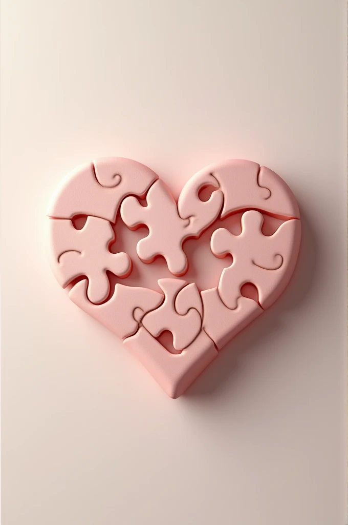 A 5-piece puzzle heart 