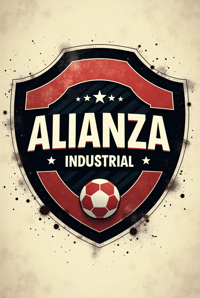 Design a football shield with the name alianza industrial and it should be round.