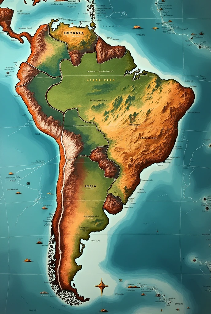 WORLD MAP WITH THE TERRITORY OF TAWANTINSUYO AND THE 4 SUYOS
