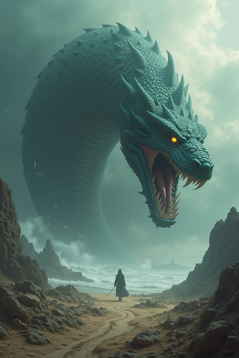 a monstrous nine-headed serpent, hydra, terrorizing the region of lerna, each time a head was cut off two new ones grew in its place, detailed serpent anatomy, dramatic lighting, fantasy, dark and gritty, highly detailed, 8k, cinematic, chiaroscuro, moody atmosphere, dramatic composition, elaborate scales, piercing eyes, gaping jaws, photorealistic, masterpiece