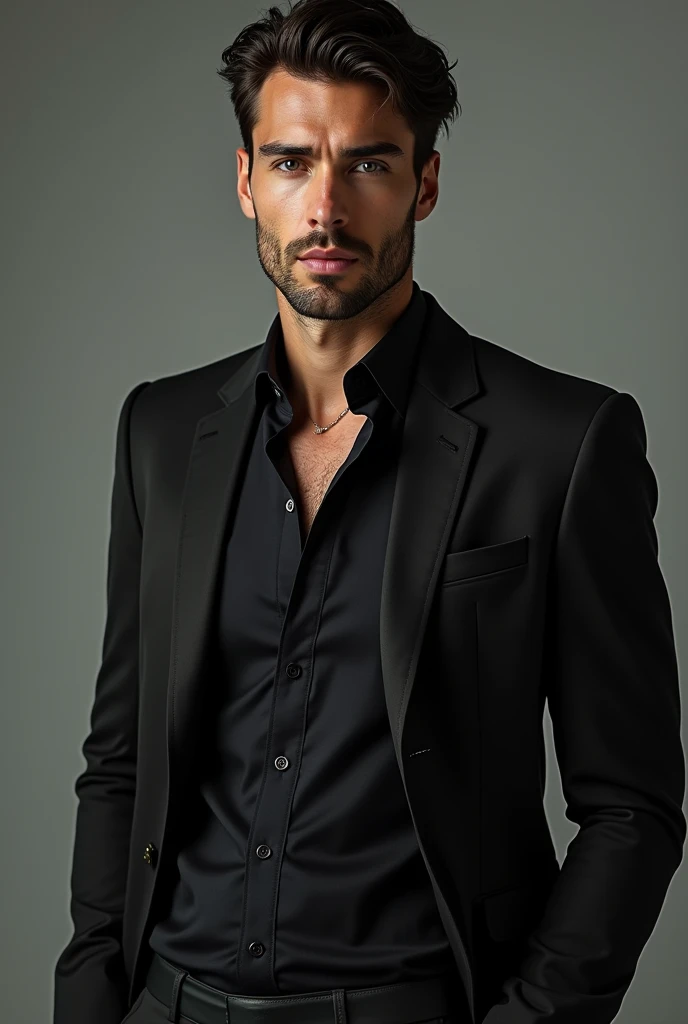 a very realistic photo of a french sexy with his body dressed
