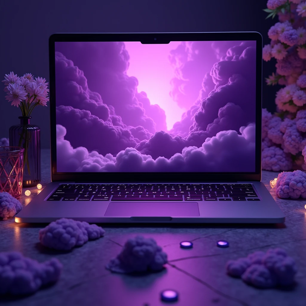 purle background website, high quality, beautiful, high detailed, realist