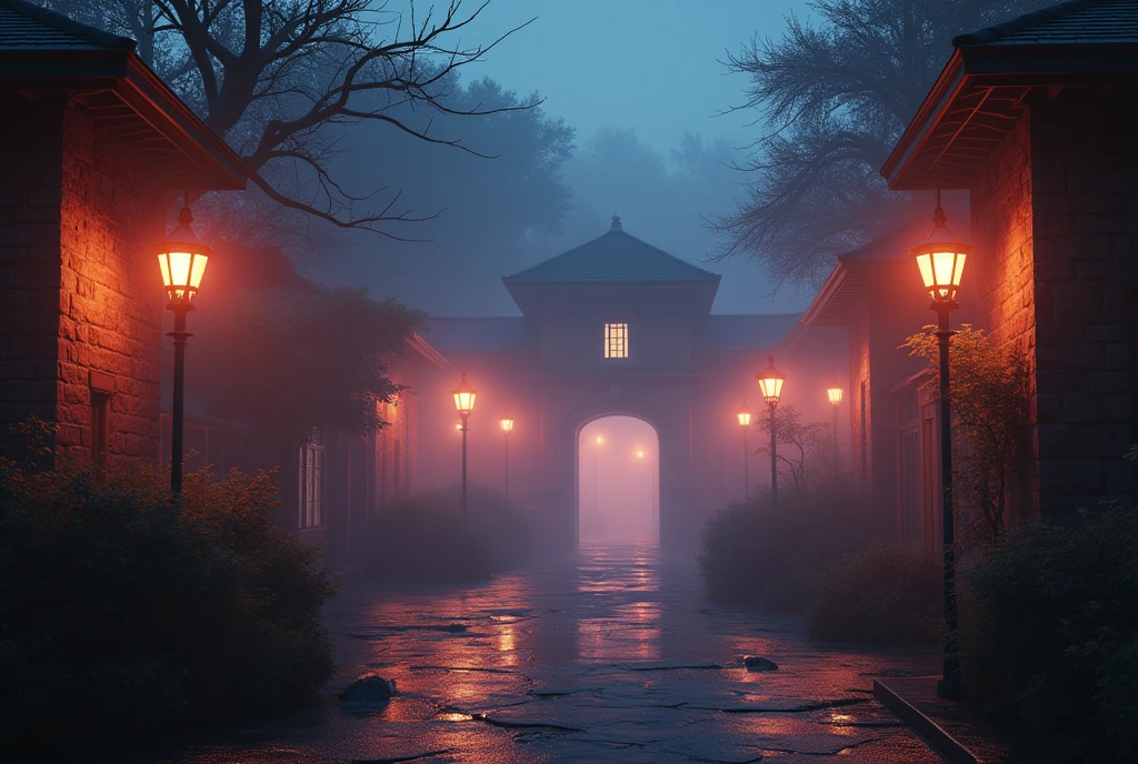 [Entire scene is surrounded by lights, evoking a magical and eerie atmosphere. The lighting is bright and atmospheric, with smoke adding a touch of sinister ambiance. Best quality image, HDR enhancement, showcasing the utmost level of detail and realism]. [8K, Best Quality, Ultra High Resolution, (highly detailed CG unity 8k wallpaper), (best photo), (best shadows), isometric 3D, octane rendering, ray tracing, highly detailed, (Best quality, 4K, 8k:1.2), absurdity, ultra detailed, (realistic, photorealistic, photorealistic:1.37), complex parts, HDR, (complex parts:1.12), (hyper detailed, hyper realistic, Soft lighting, spicy:1.2), (complex parts, Hyper detailed:1.15). Blurred foreground. (backlit), masterpiece, high quality, brightness, chromatic aberration, foggy smoke, shadows, contrast, clear sky, (warm hue, warm tone), high details, natural reflections].