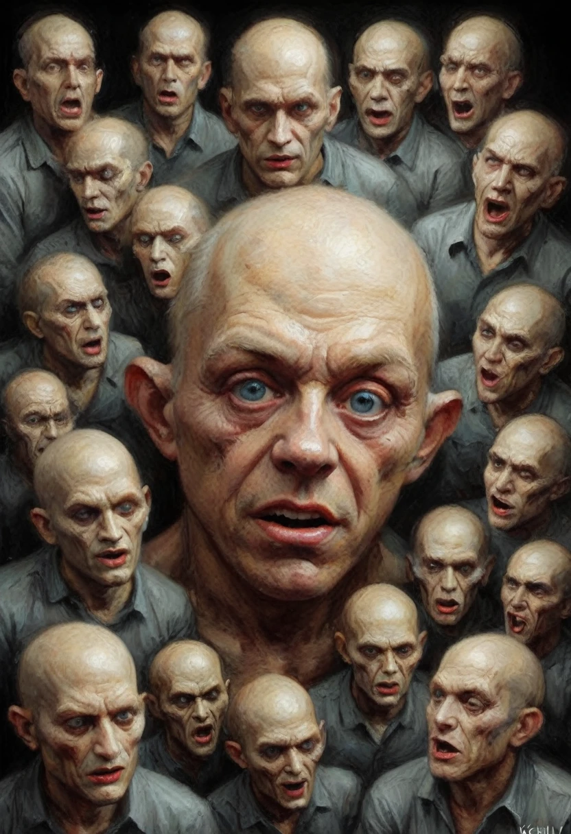 (Best Quality, tmasterpiece:1,1),young S070_KylieQuinn , ((иллюстрация Ken Kelly)),improvisation, Detailed Illustration, grotesque, Complicated details, chilling, (aesthetics), excitement, Hyper-realistic, insanely detailed, ((Стиль Ken Kelly)