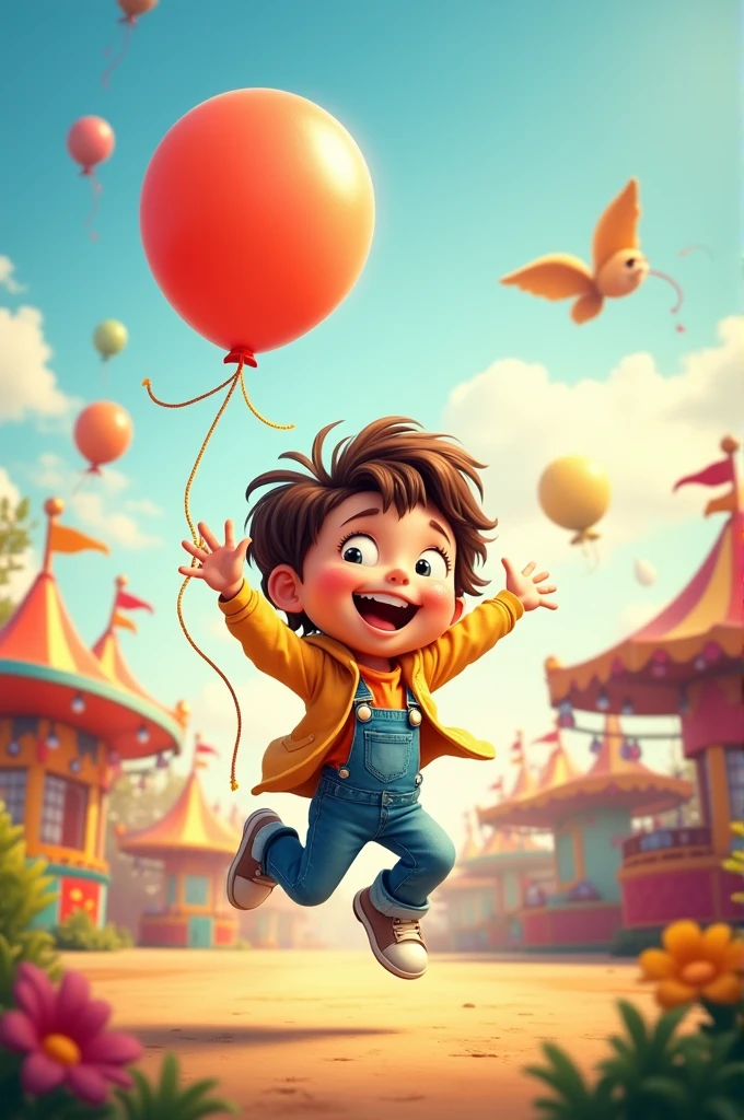 Poster making, Children's Day, at the amusement park, I'm holding a balloon, glad, jumpping, glad --v 6 estilo Disney Pixar
Nome Do pôster Guizinn Blz 