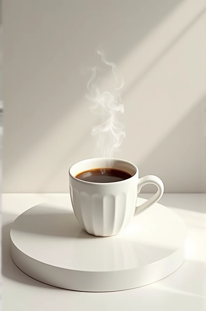 Coffee and white colored mug with design