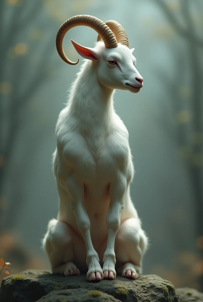 Create an image of a sensual naked Goat