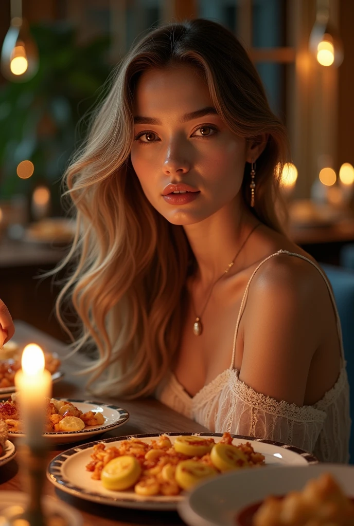 realistic and cinematic effects, pretty, corpao,delicious, Woman