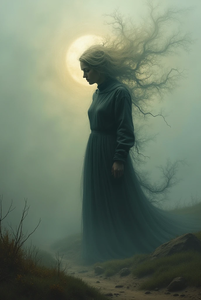 A thoughtful image that reflects imagination, fantasy and the inability to express what we feel