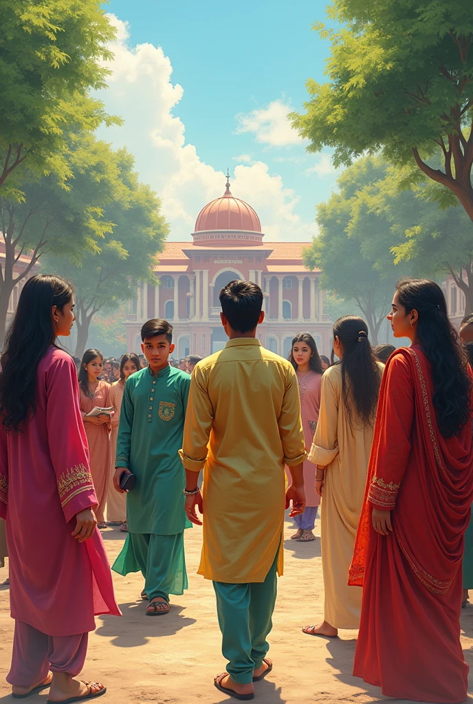 Create a picture about Bangladesh student।