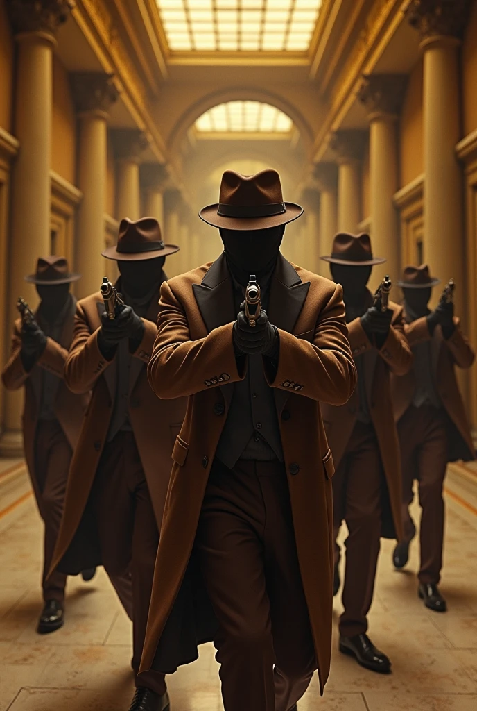 The suits from the house of paper are brown