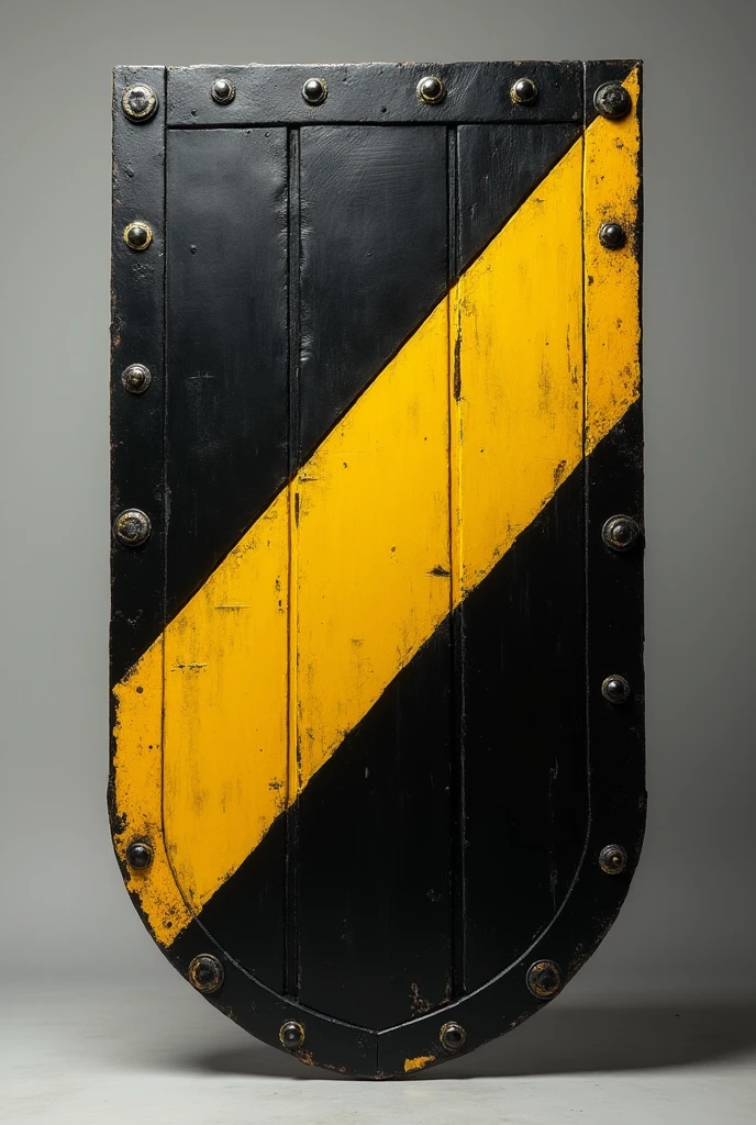 Black and yellow shield 


