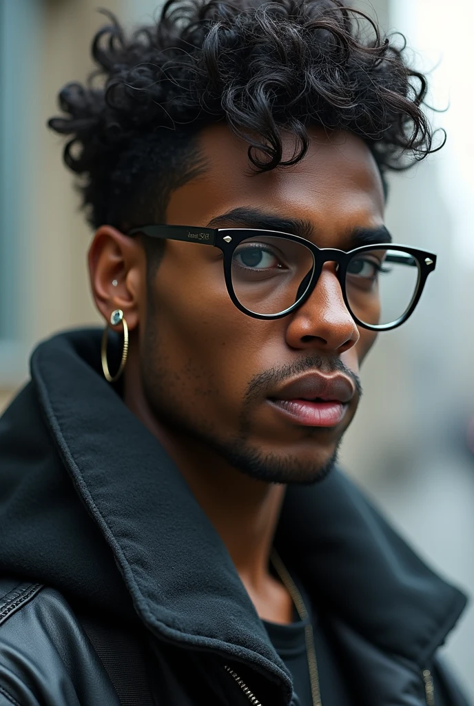Gender: male
6’1
dark curly hair
piercings
Dark ish skin tone
dresses 2000’s or 90’s fits
wears guyliner
wears round but squared ish glasses
loves technology, is very good at engineering
is very good in using all types of weapons
likes working out
soaks information like a sponge
just for some reason is incredibly smart